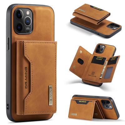 Κίνα Khaki Magnetic Card Holder Wallet Mobile Phone Cases for iPhone 11 12 13 14 15 Pro Max προς πώληση