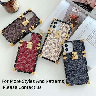 China Soft Cover PU Mobile Phone Case For iPhone 14 13 12 Pro Max All-inclusive Luxury Fashion Designer Quare Case for sale