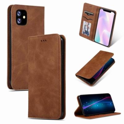 China iPhone 13 Pro Max Original Magnetic Wallet Flip Cover with Card Slot and PU Leather for sale