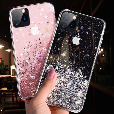 China Cuerpo telefónico de color sólido TPU de cubierta de celda transparente de brillo epoxi para iPhone 11 Pro Max en venta