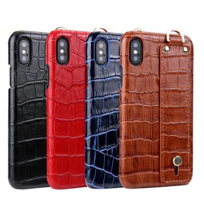 China 100% Genuine Crocodile Leather Mobile Phone Case for iPhone 15 Pro Max With Holder for sale