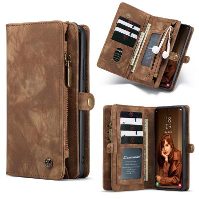 China Luxurious Leather Zipper Magnetic Wallet Card Mobile Phone Case Samsung S22 Plus for sale