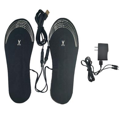 China Hot Configurable Multiple Adapter Specifications Can Be Cut Warmer Foot Insole Black Heating Insole for sale