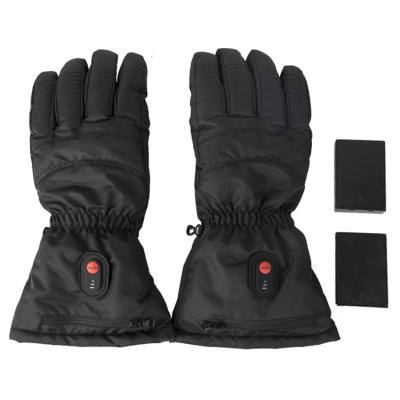 China Men Polyester Nylon Warm Outdoor Winter Electric Heated Mittens for sale