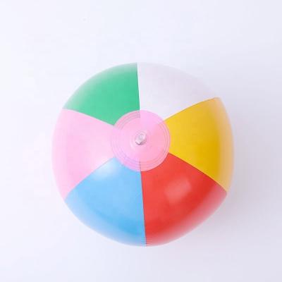 China Hot Selling PVC Eco Friendly Inflatable Custom Made Eco Friendly Beach Ball Summer Rainbow Water Toy Ball Cheap Beach Balls With Logo Printing for sale