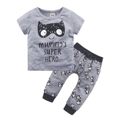 China Casual Kids Clothing Sets Cotton Newborn Baby Boy Clothes Sets Summer Toddler Boys Outfits for sale