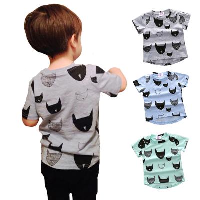 China Kids Boys Girls Baby Summer T-shirt Breathable Toddler Letter Tops Children Cotton Soft Boy's T-shirts for sale