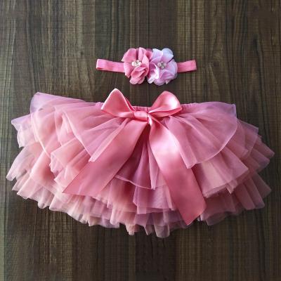 China Breathable Baby Clothes Beautiful Chiffon Pettiskirt Fluffy Princess Party Skirts Ballet Dance Wear Tutu Dress Outfits for sale