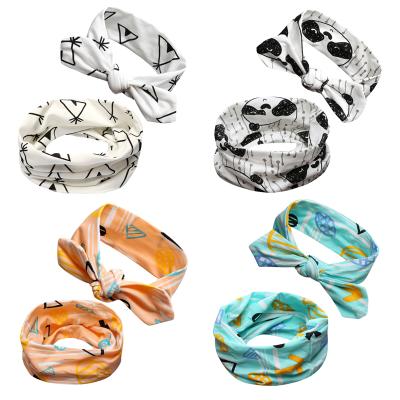 China Unisex Cotton Baby Scarf Customized Floral Print Baby Accessories Headband and Scarf for sale