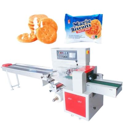 China High Speed ​​Automatic Food Flow Cookies Biscuit Packing Machine Price for sale