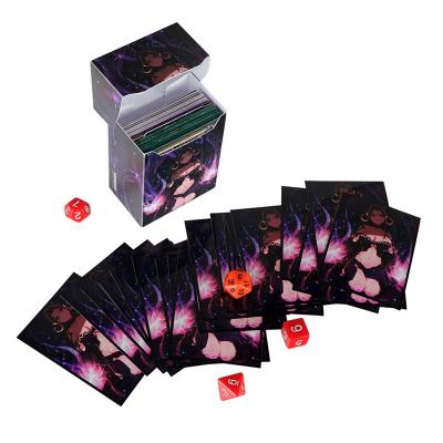 China Recyclable Henwei Customized Printing Plastic Anime Card Box Board Game Card Deck Box for sale