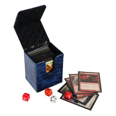 China HENWEI Customized Durable Advanced PU Leather Deck Box and Storage Box for Board Game for sale