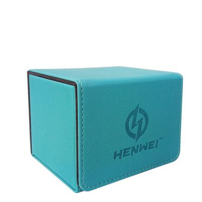 China Gather and Trade Leather Protector Card Board Game Deck Box HENWEI PU Briefcase For MTG Yugioh Card Pack Box for sale