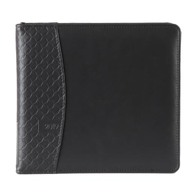 China Durable Henwei Hoop Pattern Combine With Black PU Leather Ring Binder Document Holder for sale