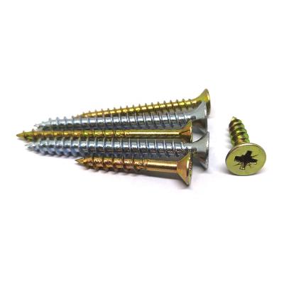 China Good capacity high grade anti-corrosion chipboard screws double csk flat head pozidrive in tiawan for sale