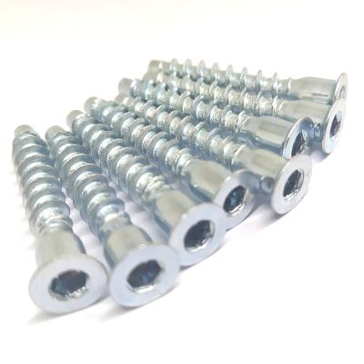 China Good Capacity M7 Carbon Steel Furniture Confirmat Anti-Corrosion Galvanized Flat Heaed Screw for sale