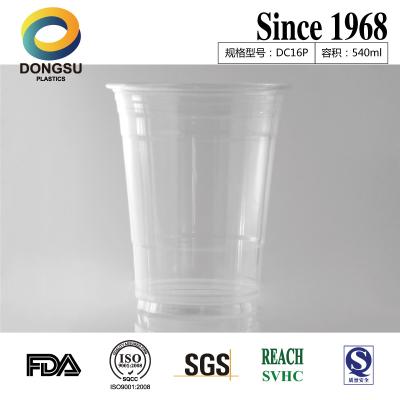 China New Arrival Disposable 16oz Ultra Clear PET Dongsu Cold Cup For Beverage for sale