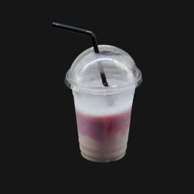 China Stocked Customized Disposable 425ml PET Cold Drink Cup With Lid for sale