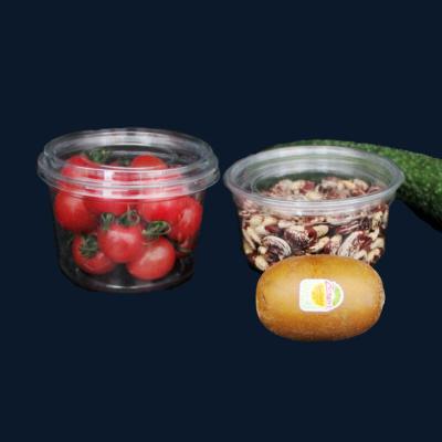 China Eco-friendly Wholesale PET 117mm Round Flat Cover For Grocery Container for sale