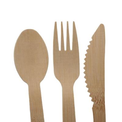 China Sustainable 4pc bamboo cutlery/flatware set contains knives, forks, spoons and straws. for sale