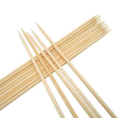 China Custom High Quality BBQ Kebab Skewer Easily Cleaned Wooden Bamboo Spits Bamboo Sticks Chinese Supplier for sale