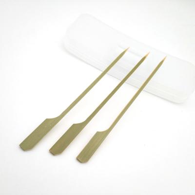 China Eco-friendly easily cleaned bamboo beef skewers paddle skewers bamboo flat sticks wholesale with competitive price for sale