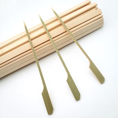 China Easily cleaned 2018 hot flag bamboo barbecue flat skewers for burger best selling party yakitori disposable skewer for sale