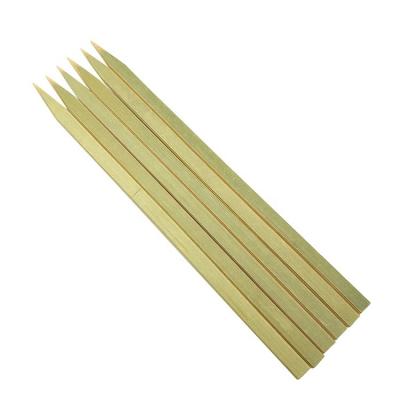 China Low MOQ Easily Cleaned Flat Bamboo Bamboo Flat Craft Sticks Bamboo Flat Skewer Cheap Price for sale