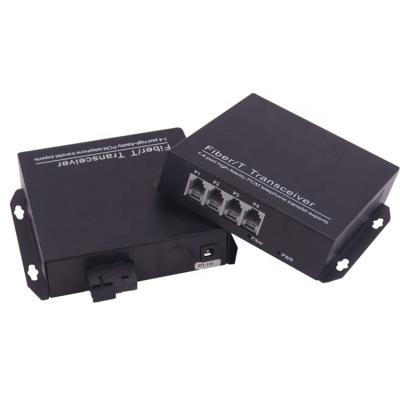 China FTTH PCM 4 Channel Telephone Transmitter Fiber Optic Media Converter Extra 20KM for sale