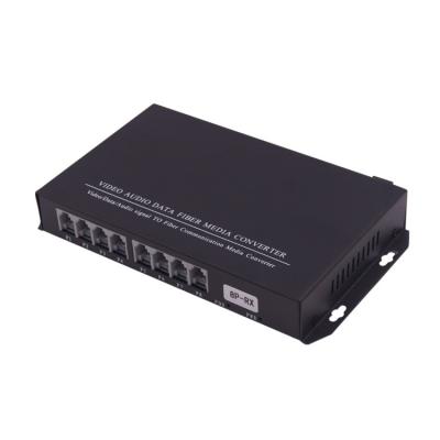 China FTTH PCM 8CH Telephone Transmitter Fiber Optic Media Converter Supplement 20KM for sale