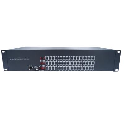 China FTTH PCM 48 Port Telephone And Ethernet Transmitter To Fiber Optic Media Converter Extra 20km for sale