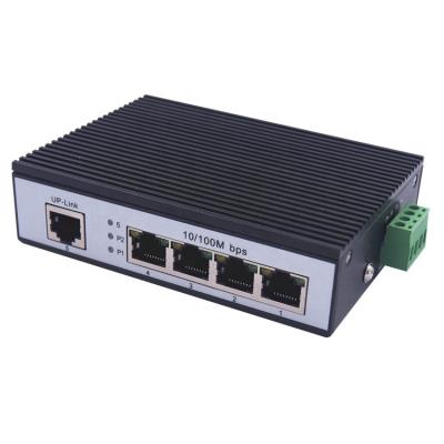 China CCTV IP40 100Mbps 4 Port Industrial PoE Din-Rail Ethernet Switch For Outdoor for sale