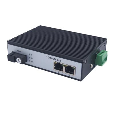 China Industrial cctv 100Mbps 2 port and Din-rail 1fiber ethernet poe optical switch for sale