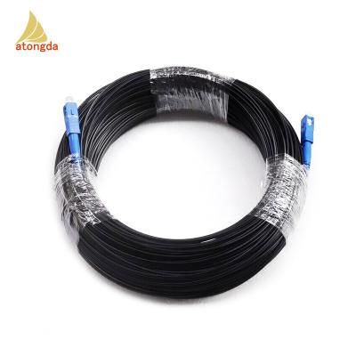 China FTTH fiber to home 2 core FTTH cable 1 core single mode fiber optic cable G657a FRP LSZH use for outdoor for sale