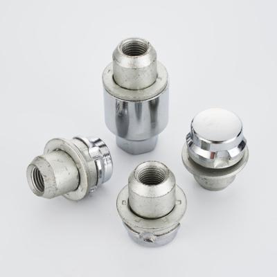 China Small Batch Sale M14*1.5 4+1 steel silver wheel anti-theft lock, car wheel anti-theft nut for sale