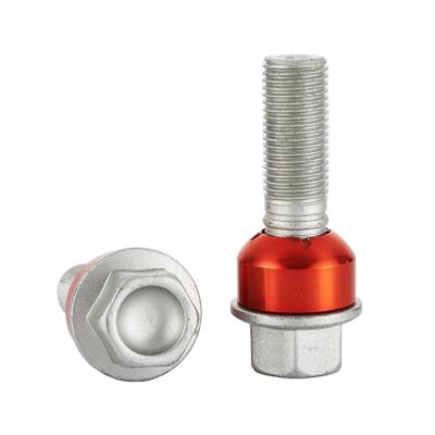 China Wholesale Custom Fashionable Steel Red Wheel Bolts Balanced Cars Tire Clips Bolts for sale