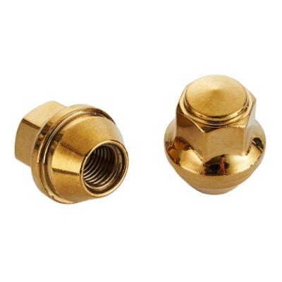 China Factory direct sales ACPA1012DXA M12*1.5 steel gold steel tie nut tire accessories durable car wheel nut for sale