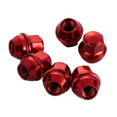 China Factory direct sales ACPA1012DXA steel red M12*1.5 steel tie nut tire accessories durable car wheel nut for sale