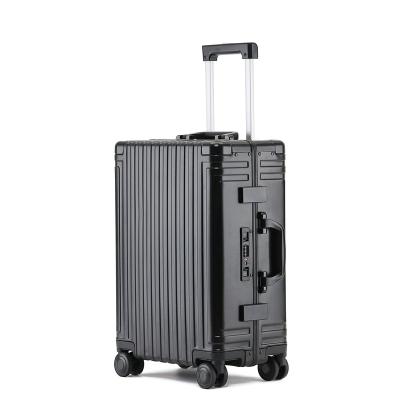 China Shell Trolley Luggage Wholesale Carry On Luggage Hard Aluminum Trolley Case Custom Carry On Suitcase Set Portable Lightweight Safety Carry On Suitcase for sale