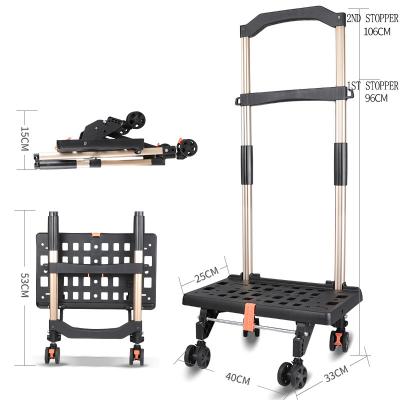 China Manufacturer Direct Selling Durable Wholesale Portable Trolley Mini Folding Shopping Cart for sale