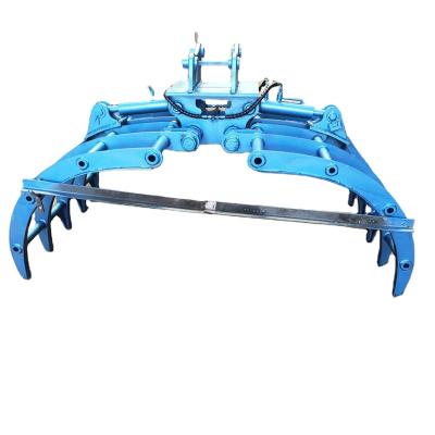 China High Quality Certificated Hydraulic Farms 360 Degrees Turning Hydraulic Steel Grapple For 24-30ton Hydraulic Excavators for sale