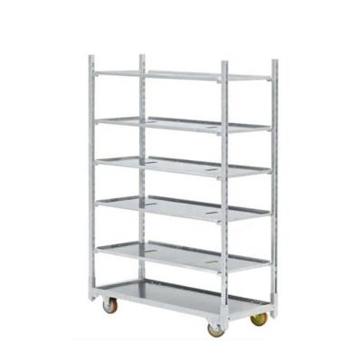 China Durable JIAMEI 5 Shelves Metal Mushroom Cart Mushroom Metal Rack Factory Growing Cart for sale