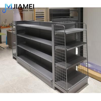 China JIAMEI Good Price Grocery Retail Double Sided Display Rack Racks Gondola Shelving Supermarket Shelf For Sale for sale