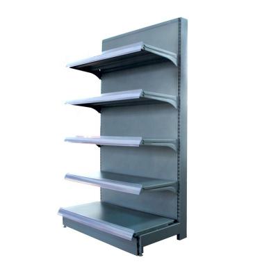 China JIAMEI 5 Layers Gray Supermarket Store Shelf Corrosion Protection With 2 Sided Back Panel Structure for sale