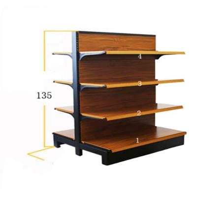 China JIAMEI Double Side Grocery Shelf Store Retail Display Racks Supermarket Gondola Double Sided Shelving for sale