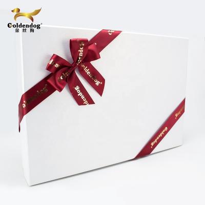 China Gift wrap viable hot selling decorative custom logo printed satin ribbon bows for chocolate box for sale