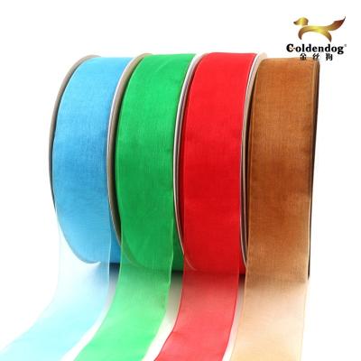 China 100% Eco-friendly And Healthy Chinese Nylon Pure Color Silk Organza Ribbon For Decorative for sale