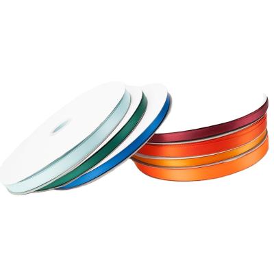 China Eco-friendly Hot Selling Actory Double Faced Polyester 196 Colors 6mm 100% Satin Ribbon for sale