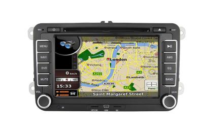 China 2 VW Dvd des Lärm-LCD-TFT Gps-Spieler mit Radio FMs/morgens IPOD-hoher Auflösung zu verkaufen