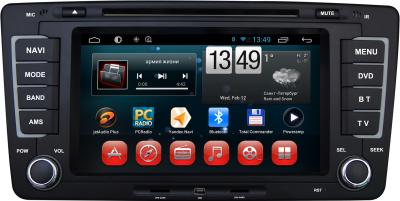 中国 二重中心 1 g CPU AM/Fm を搭載する Vw Dvd Gps のためのフォルクスワーゲン Skoda Octavia のための人間の特徴をもつ車 Dvd 販売のため